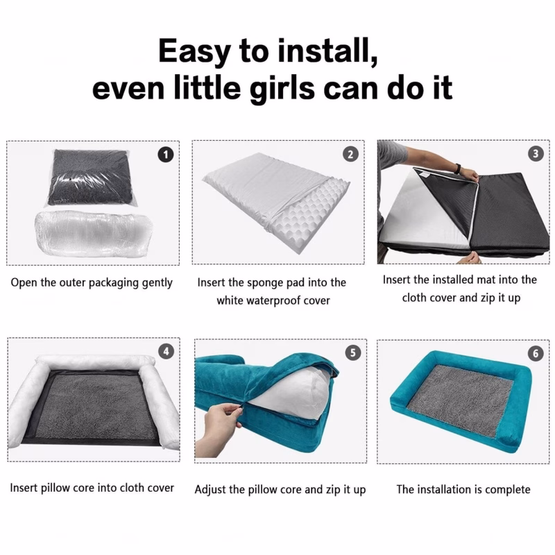 Кровать для собак Jumbo с поддержкой из вспененного яйца