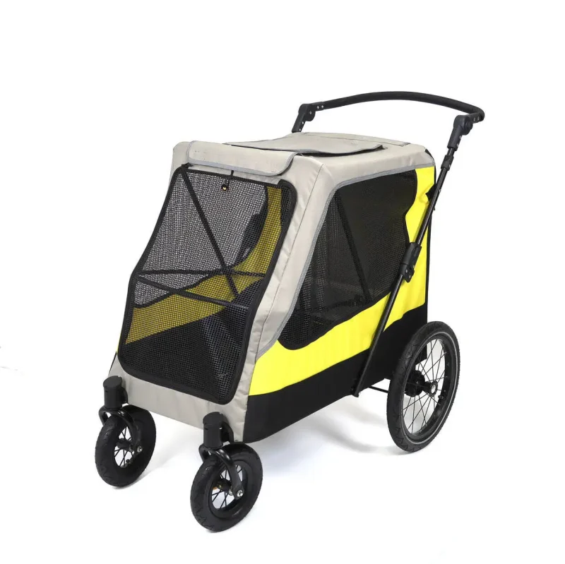 BS-RL-05-Grey-6 Bestopet Extra-Large animal stroller